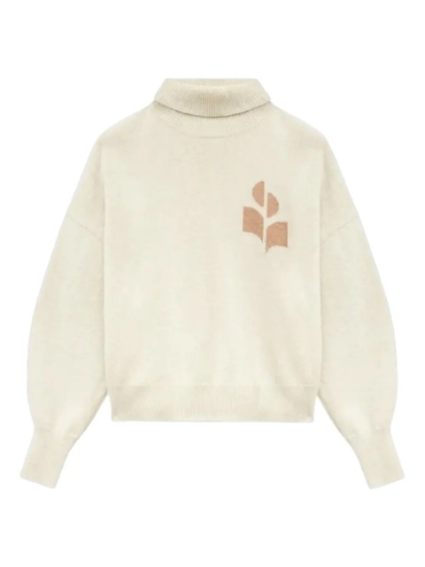 ISABEL MARANT logo-embroidered turtleneck sweater - Neutrals - zdjęcie produktu nr 1