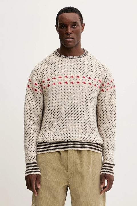 Mammut sweter wełniany Mammut x Cabourn Direttissima kolor beżowy ciepły 1014.07060 - zdjęcie produktu nr 1