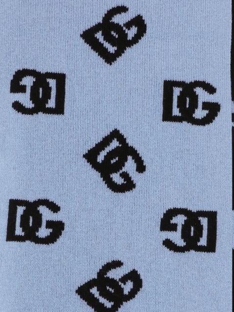 Dolce & Gabbana DNA intarsia-knit logo scarf - Blue - zdjęcie produktu nr 2