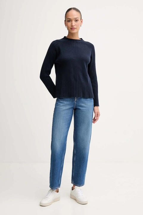 Pepe Jeans sweter z dodatkiem wełny damski kolor granatowy PL7000056 - zdjęcie produktu nr 2
