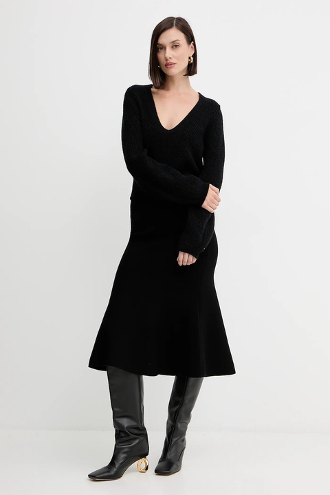 Twinset sweter z wełną kolor czarny 252TT3062 - zdjęcie produktu nr 2
