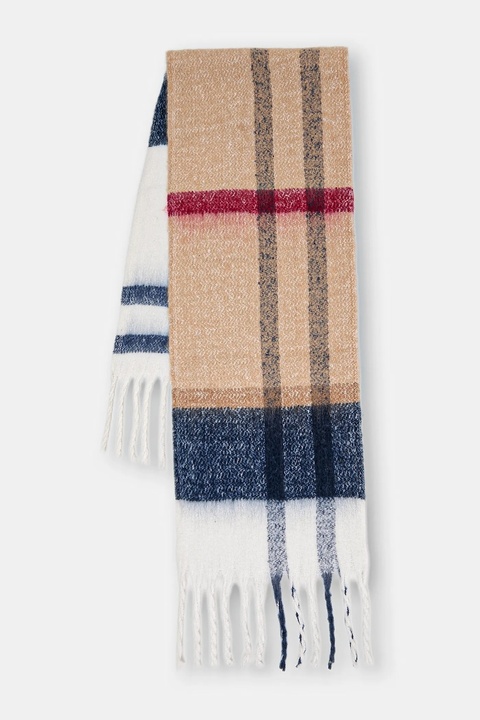 Barbour szalik damski kolor brązowy wzorzysty LSC0293 - zdjęcie produktu nr 1