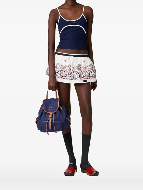 Miu Miu round-neck tank top - Blue - zdjęcie produktu nr 1