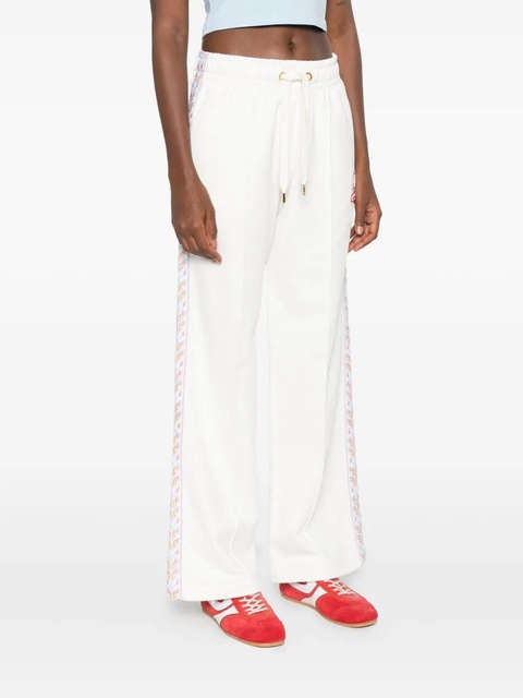 Casablanca floral-stripe track pants - White - zdjęcie produktu nr 2