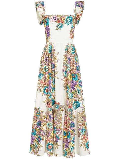 ETRO floral-print midi dress - White - zdjęcie produktu nr 1