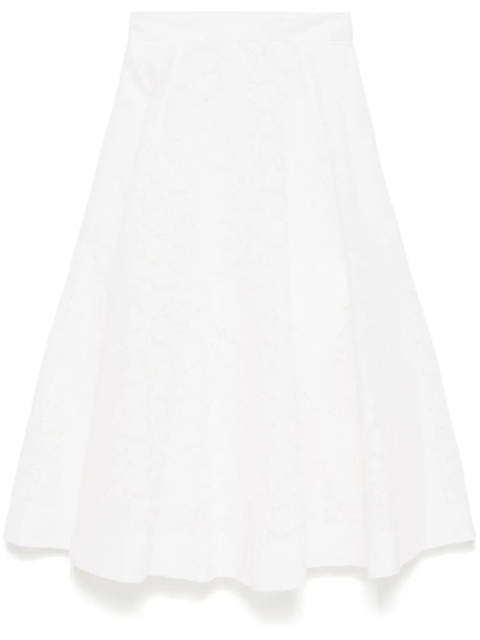 ZIMMERMANN crush embroidered midi skirt - White - zdjęcie produktu nr 1