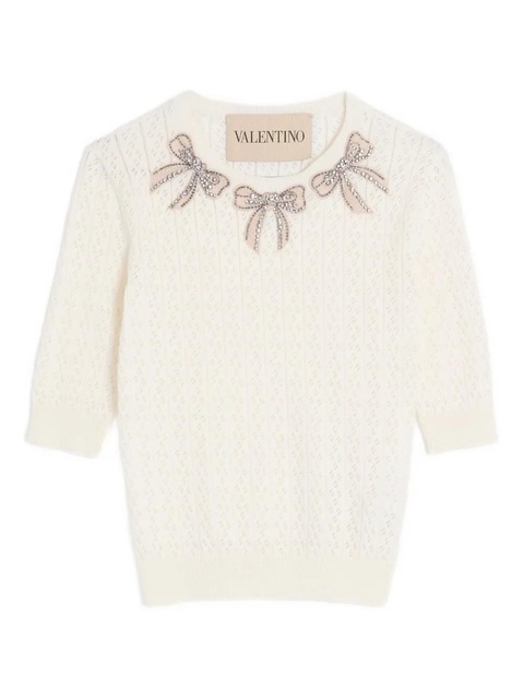 Valentino Garavani embroidered sweater - White - zdjęcie produktu nr 1