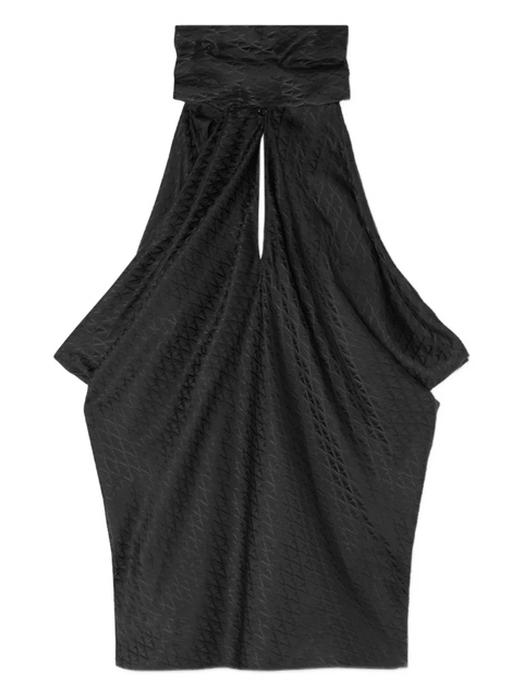 Versace neck-tie textured top - Black - zdjęcie produktu nr 1