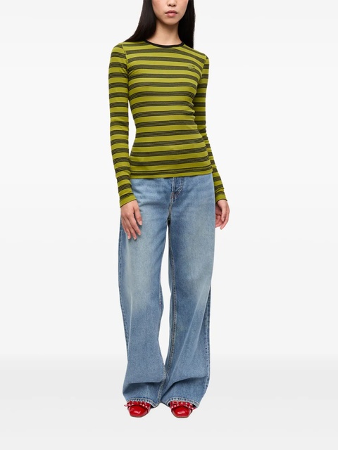GANNI striped T-shirt - Green - zdjęcie produktu nr 2
