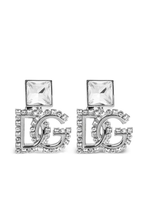 Dolce & Gabbana logo-plaque earrings - Silver - zdjęcie produktu nr 1