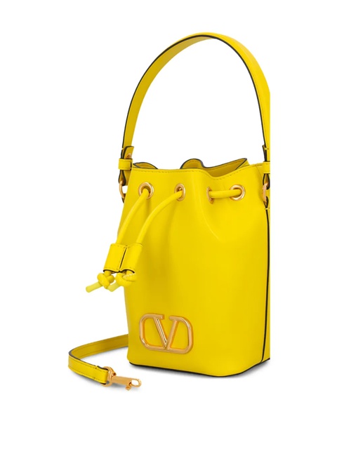 Valentino Garavani VLogo drawstring bucket bag - Yellow - zdjęcie produktu nr 2