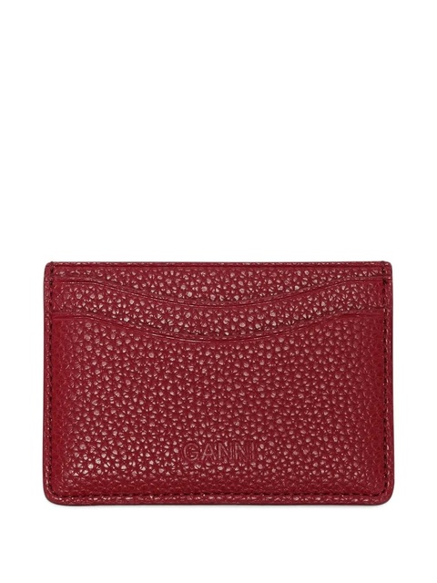 GANNI logo cardholder - Red - zdjęcie produktu nr 1