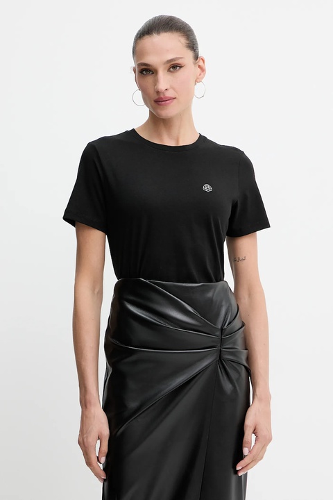 Marella t-shirt bawełniany damski kolor czarny 2523976084200 - zdjęcie produktu nr 1