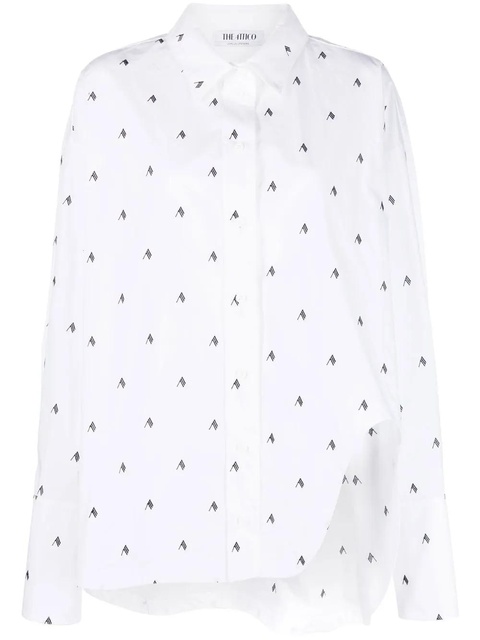 The Attico Diana oversized logo-print shirt - White - zdjęcie produktu nr 1