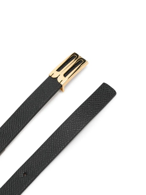 Victoria Beckham small grained-leather belt - Black - zdjęcie produktu nr 1