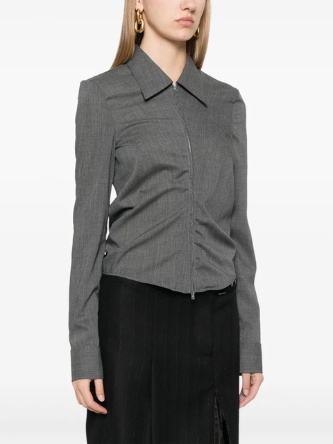 OUR LEGACY Slim Zip shirt - Grey - zdjęcie produktu nr 2