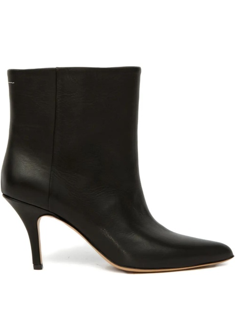 MM6 Maison Margiela Trunk leather boots - Black - zdjęcie produktu nr 2