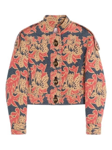 Valentino Garavani Apres L'Hiver jacquard caban jacket - Blue - zdjęcie produktu nr 1