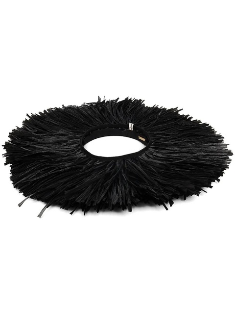 Cult Gaia circular straw fascinator - Black - zdjęcie produktu nr 1