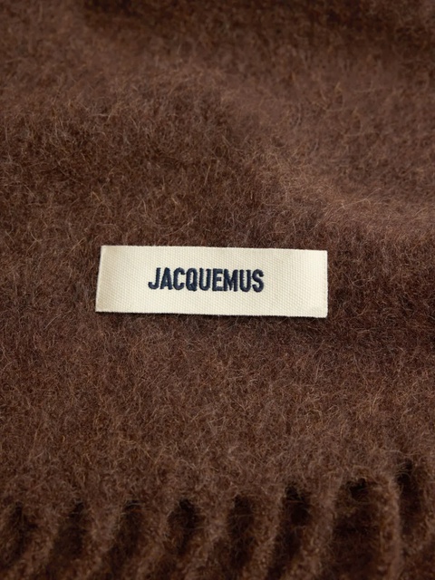 Jacquemus logo-patch scarf - Brown - zdjęcie produktu nr 2