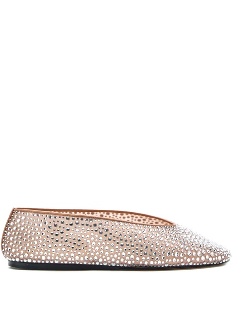 Le Monde Beryl crystal-embellished ballet flats - Neutrals - zdjęcie produktu nr 1