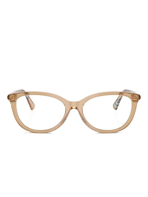 Burberry Eyewear cat-eye check frames glasses - Neutrals - zdjęcie produktu nr 1