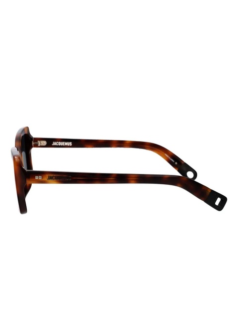 Jacquemus logo-print sunglasses - Brown - zdjęcie produktu nr 2