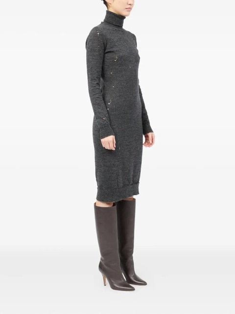 MM6 Maison Margiela turtleneck ribbed dress - Grey - zdjęcie produktu nr 1