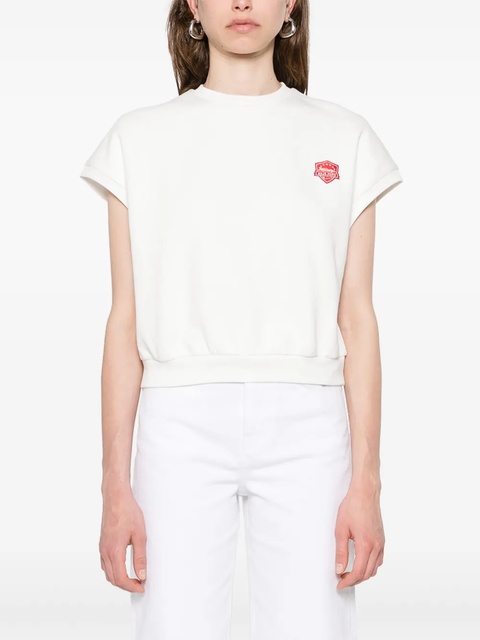 Maje logo-embroidered cropped sweatshirt - White - zdjęcie produktu nr 2