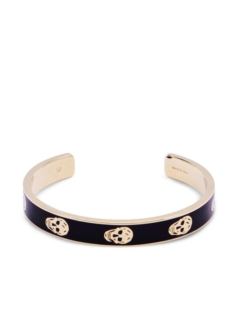 Alexander McQueen skull-embellished bracelet - Black - zdjęcie produktu nr 1