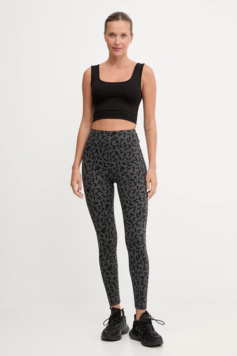 EA7 Emporio Armani legginsy treningowe damskie kolor czarny wzorzyste AF15565.7W000564 - zdjęcie produktu nr 2