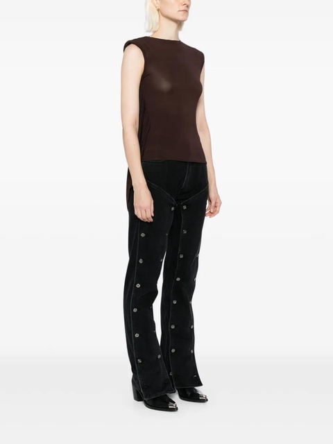 Jean Paul Gaultier asymmetric hem blouse - Brown - zdjęcie produktu nr 2
