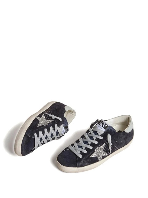 Golden Goose Super-Star glitter-detail sneakers - Blue - zdjęcie produktu nr 2