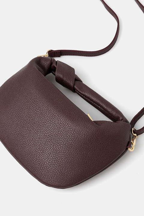 Answear.LAB torebka skórzana kolor bordowy - zdjęcie produktu nr 2