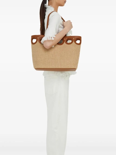 Ferragamo large raffia tote bag - Neutrals - zdjęcie produktu nr 1