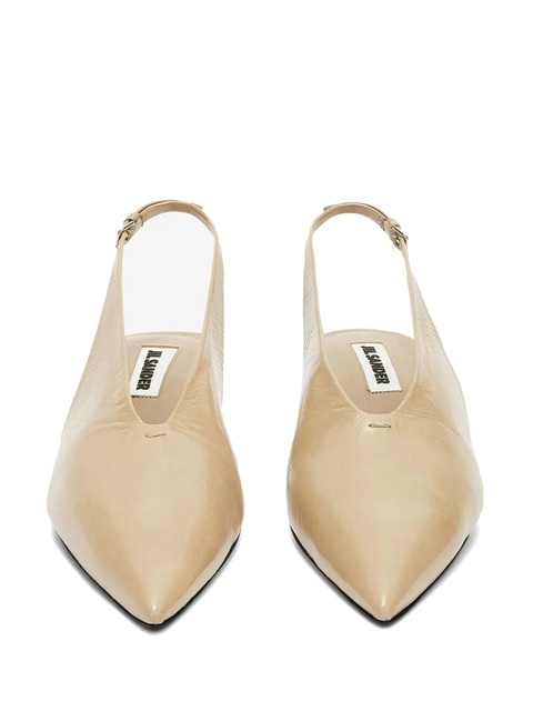 Jil Sander leather slingback pumps - Neutrals - zdjęcie produktu nr 2