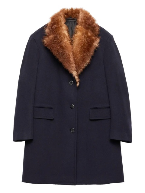 Prada single-breasted cloth coat - Blue - zdjęcie produktu nr 1