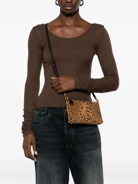 PINKO small leopard-print clutch bag - Brown - zdjęcie produktu nr 1