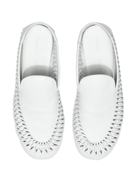 Proenza Schouler Whip braided leather loafers - White - zdjęcie produktu nr 2