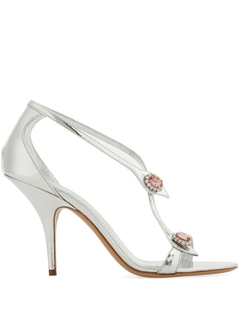 Ferragamo 90mm crystal-embellished sandals - Silver - zdjęcie produktu nr 1