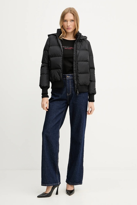 Armani Exchange kurtka puchowa kolor czarny przejściowa XW000228 AF12286 - zdjęcie produktu nr 2