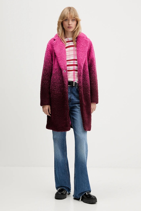 Desigual sweter NORUEGA damski kolor różowy lekki 25WWJF41 - zdjęcie produktu nr 2