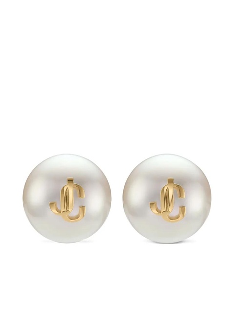 Jimmy Choo maxi pearl studs earrings - White - zdjęcie produktu nr 1