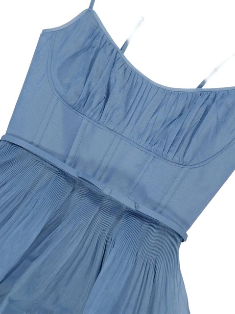 ZIMMERMANN pleated tiered midi dress - Blue - zdjęcie produktu nr 2