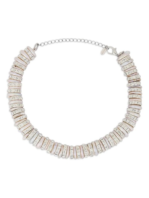 Magda Butrym pearl-crystal embellished necklace - Silver - zdjęcie produktu nr 1