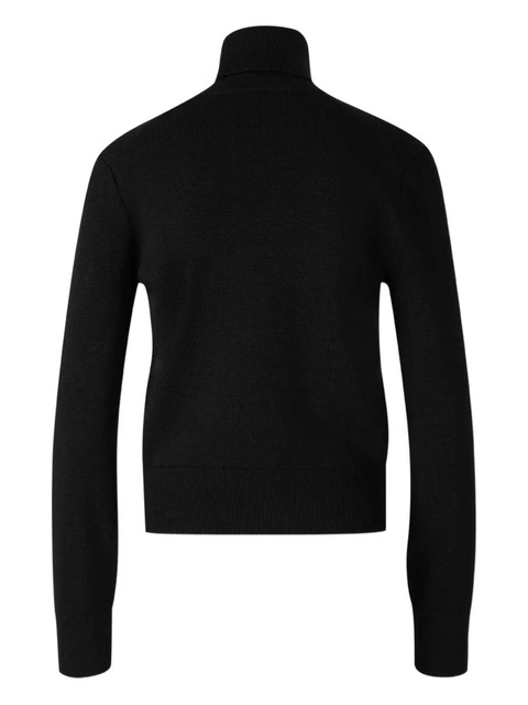 AMI Paris logo-embroidered turtleneck sweater - Black - zdjęcie produktu nr 2