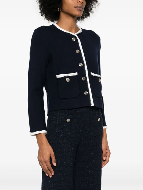 Maje contrast-trim cardigan - Blue - zdjęcie produktu nr 2