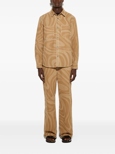 PUCCI Marmo-print straight-leg trousers - Neutrals - zdjęcie produktu nr 2