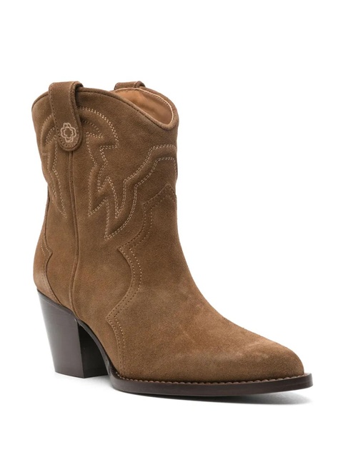 Maje 65mm Western suede boots - Brown - zdjęcie produktu nr 2