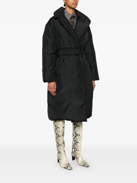 FENDI logo-embroidered coat - Black - zdjęcie produktu nr 2